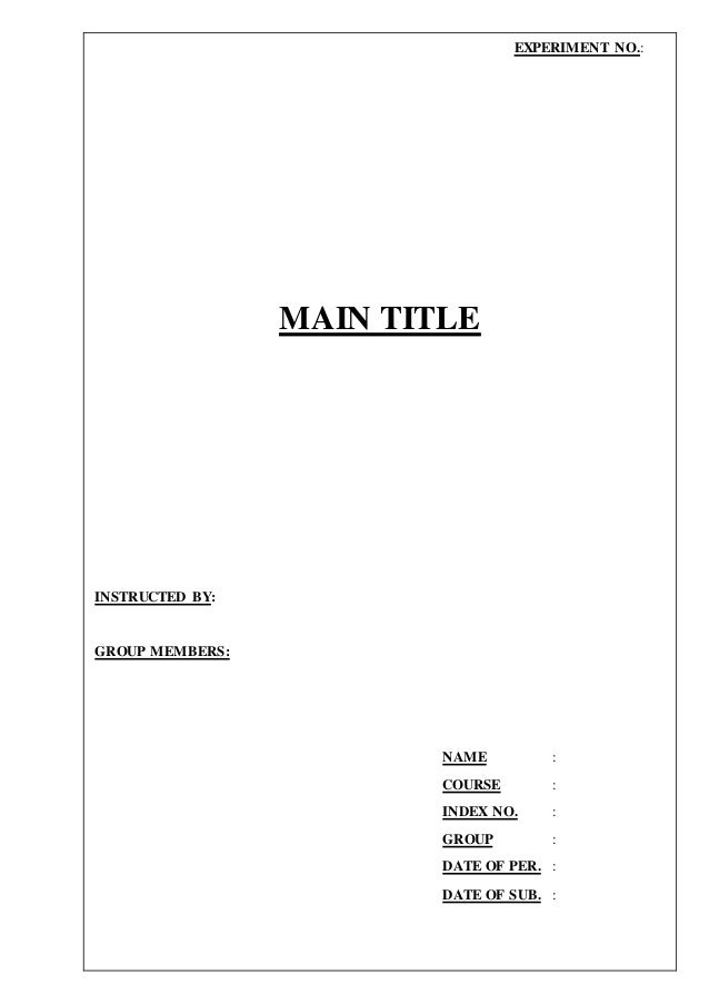 What is a title page for an essay image