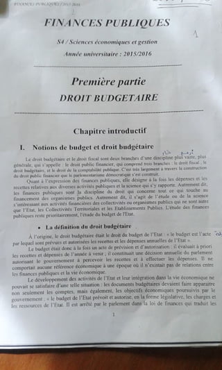 Cours finance publique s4