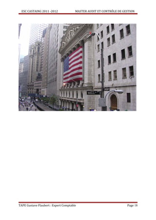 ESC CASTAING 2011 -2012              MASTER AUDIT ET CONTRÔLE DE GESTION




TAPE Gustave Flaubert : Expert Comptable                             Page 18
 