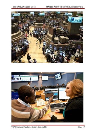 ESC CASTAING 2011 -2012              MASTER AUDIT ET CONTRÔLE DE GESTION




TAPE Gustave Flaubert : Expert Comptable                             Page 19
 