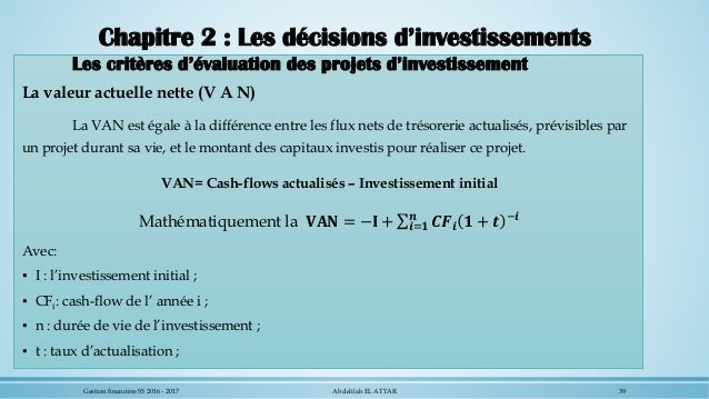 Cours Gestion Financiere S5 Economie Et Gestion
