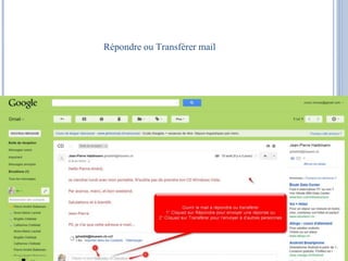 Répondre ou Transférer mail 
 
