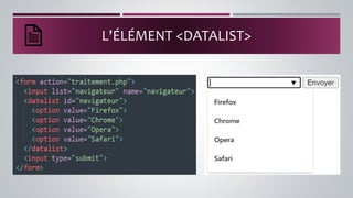L'ÉLÉMENT <DATALIST>
 