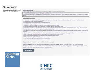 On recrute!
Secteur financier




                    For internal use only
 