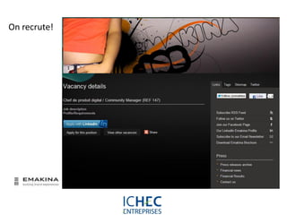 On recrute!




              For internal use only
 