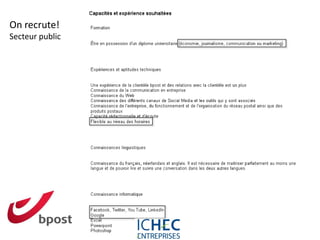 On recrute!
Secteur public




                 For internal use only
 