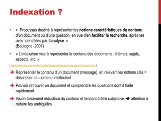 Traitement documentaire - Indexation | PPT