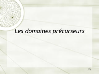 25
Les domaines précurseurs
 