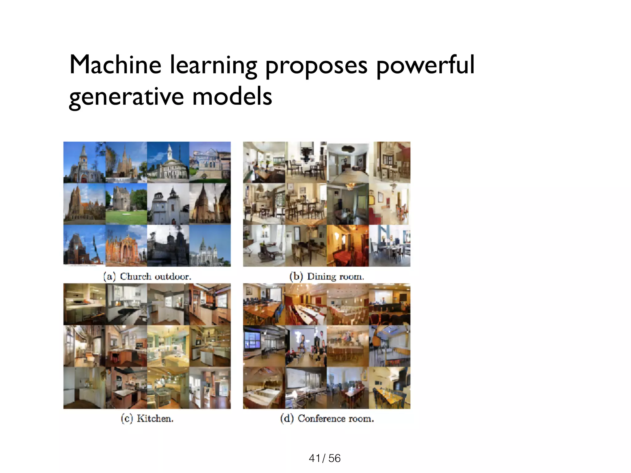 / 5641
Machine learning proposes powerful
generative models
 