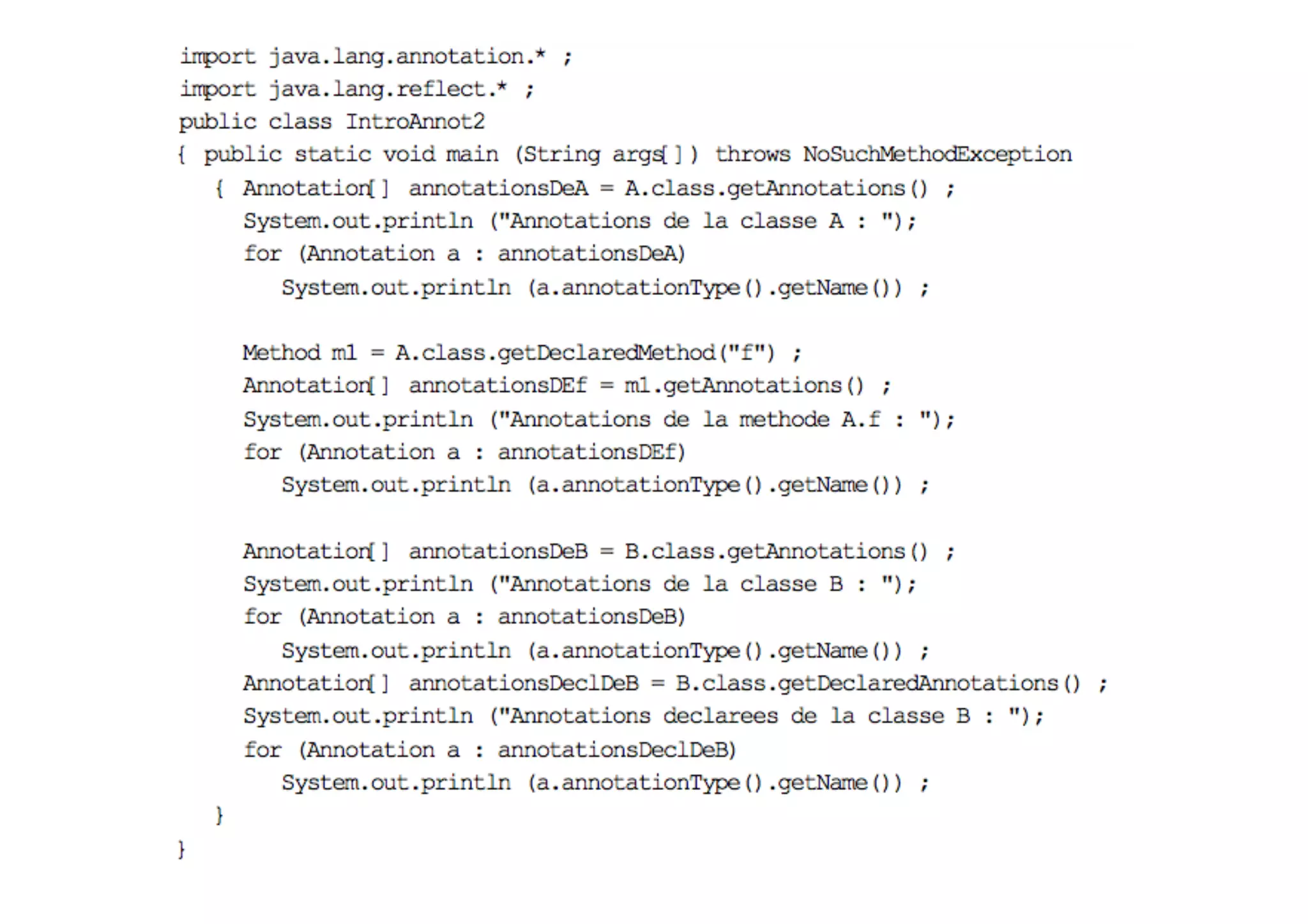 Exploita2on	
  des	
  annota2ons	
  par	
  
introspec2on	
  

 