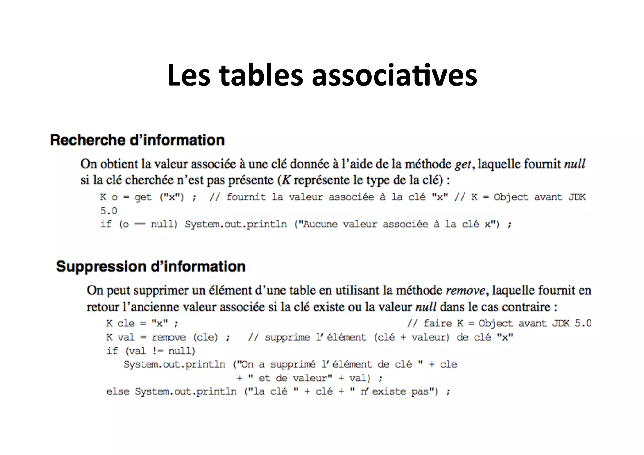Les	
  tables	
  associa2ves	
  

 