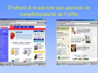 D’abord et avant tout une question de
complémentarité de l’offre
 