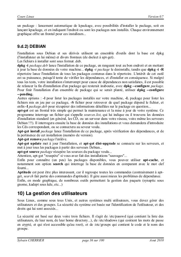 linux auto install dépendances
