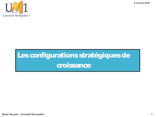 5 octobre 2009




              Les configurations stratégiques de
                          croissance




Sylvain Rouanet – Université Montpellier1                           1
 