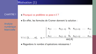 CHAPITRE 1
Analyse
numérique
Matricielle
 