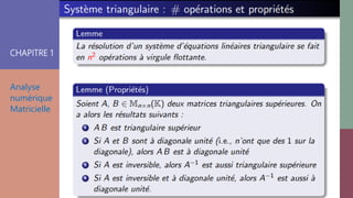 CHAPITRE 1
Analyse
numérique
Matricielle
 