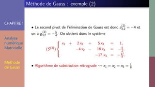 CHAPITRE 1
Analyse
numérique
Matricielle
Méthode
de Gauss
 