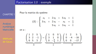CHAPITRE 1
Analyse
numérique
Matricielle
Méthode
de Gauss
 
