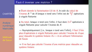 CHAPITRE 1
Analyse
numérique
Matricielle
Méthode
de Gauss
 