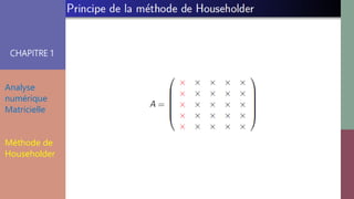 CHAPITRE 1
Analyse
numérique
Matricielle
Méthode de
Householder
 