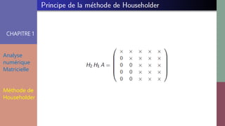 CHAPITRE 1
Analyse
numérique
Matricielle
Méthode de
Householder
 