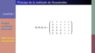 CHAPITRE 1
Analyse
numérique
Matricielle
Méthode de
Householder
 