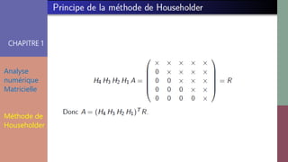 CHAPITRE 1
Analyse
numérique
Matricielle
Méthode de
Householder
 