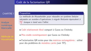 CHAPITRE 1
Analyse
numérique
Matricielle
Méthode de
Householder
 