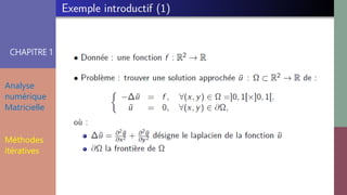 CHAPITRE 1
Analyse
numérique
Matricielle
Méthodes
itératives
 