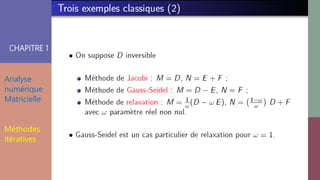 CHAPITRE 1
Analyse
numérique
Matricielle
Méthodes
itératives
 