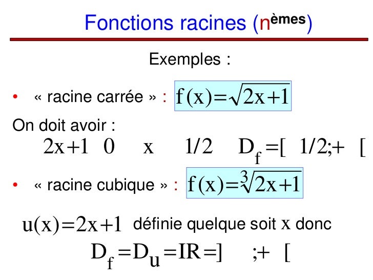 Derive De La Racine Cours maths