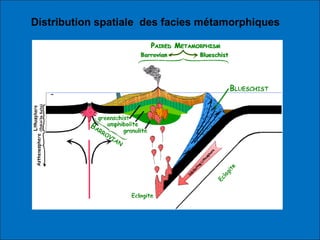 Distribution spatiale des facies métamorphiques
 