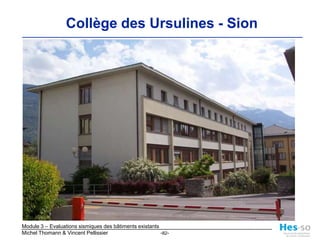 Travail de MasterMarcelo OropezaEn cours EPFLBâtiment ELD - EPFLTrois modèles du bâtiment ELD seront considérés: Modèle 1 :	néglige l’interaction sol-structure 				  	bâtiment sans sous-sol.71