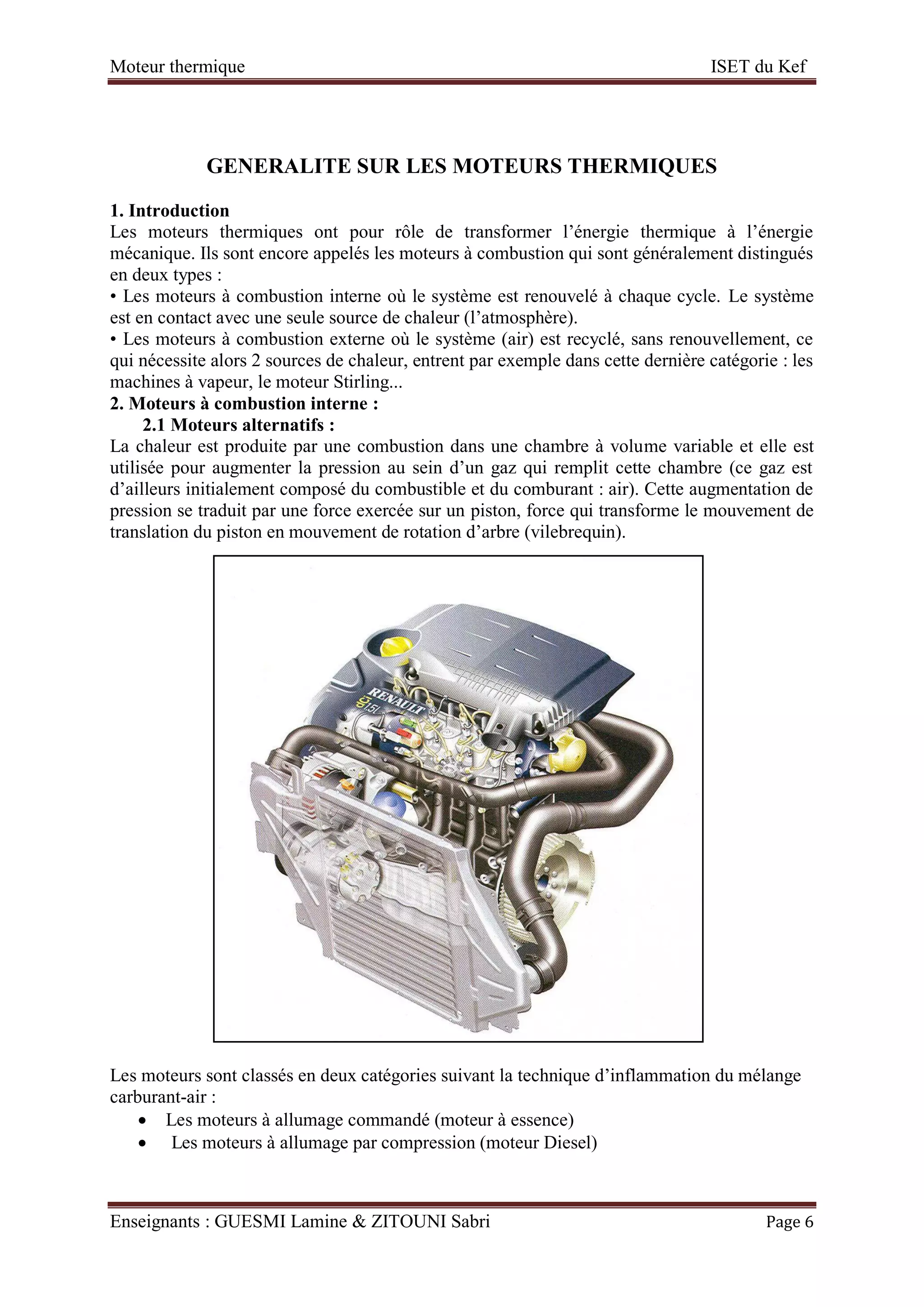 Combustible Pour Moteur Thermique