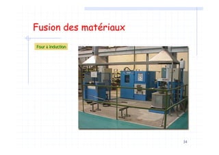 34
Fusion des matériaux
FourFour àà inductioninduction
 