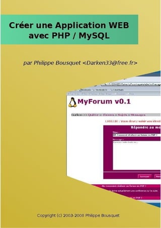 Création d'une application WEB avec PHP / MySQL
1
 