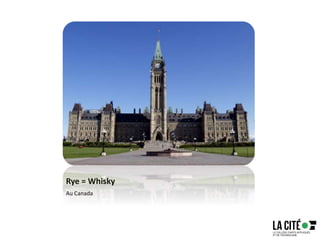 Rye = Whisky
Au Canada
 