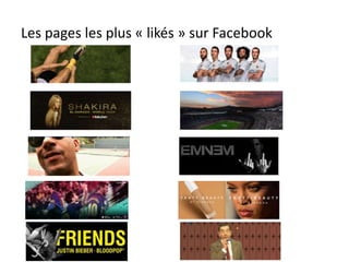 Les pages les plus « likés » sur Facebook
 