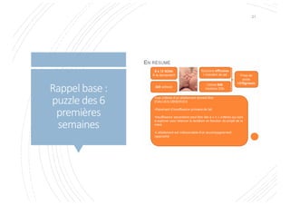 Rappel base :
puzzle des 6
premières
semaines
21
 