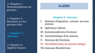 Cours Algèbre - CAPES - | PPT