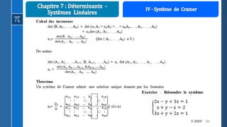 161F. AKEF
Exercice : Résoudre le système
 