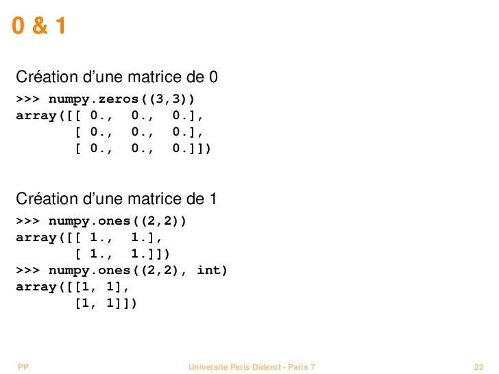 python 3d numpy array | afficher une matrice en python... Python Parcourir Une Matrice _ Les matrices en Python – YJDYB