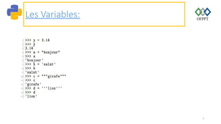 5
Les Variables:
 