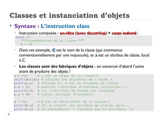 Cours Python programmation orienté objet I.ppt
