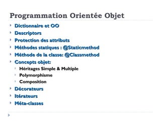 Cours Python programmation orienté objet I.ppt