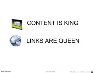 CONTENT IS KING LINKS ARE QUEEN 