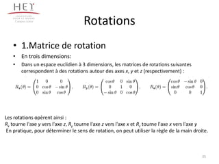 Rx Ry Rz Rotation Cours robotique complet | PPTX