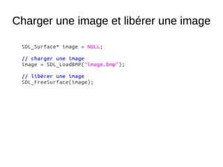 Charger une image et libérer une image
 
