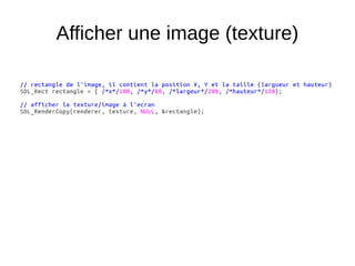 Afficher une image (texture)
 