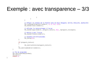 Exemple : avec transparence – 3/3
 